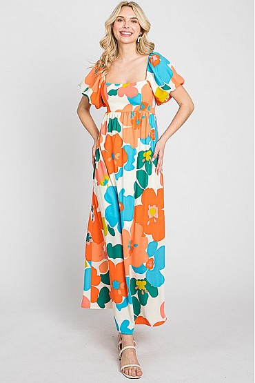 Plus Floral Maxi Dress WD60400PL