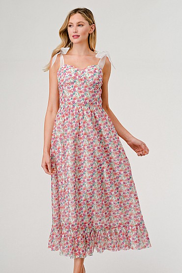 Floral Textured Dress: SD50186