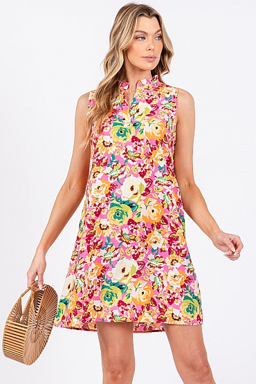 Floral Print Mini Dress, WD61756
