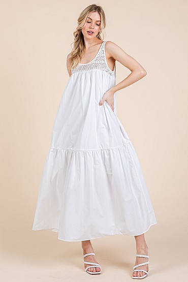 Sleeveless Tiered Maxi Sundress, MD51683