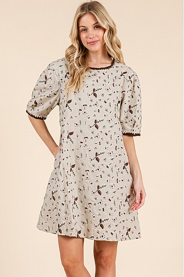 Embroidered T-Shirt Dress MD51274