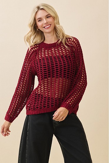 Crochet Hollow Knit Top OT52229