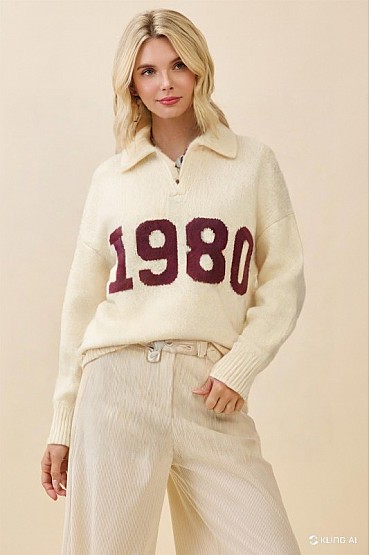 Retro Year Knit Pullover OT51915