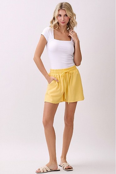 Elastic Waist Drawstring Shorts CP52456