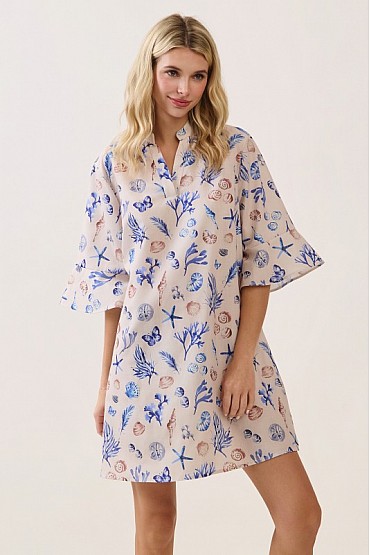 Sea Print Tunic Dress CD52636