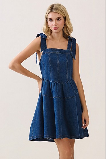 Denim Sleeveless Mini Dress MD51678
