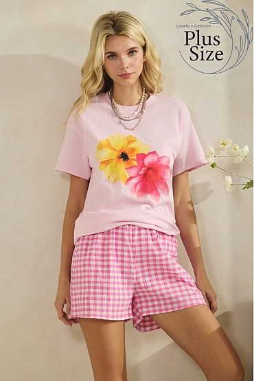 Plus Size Floral Graphic Tee WT52627PL