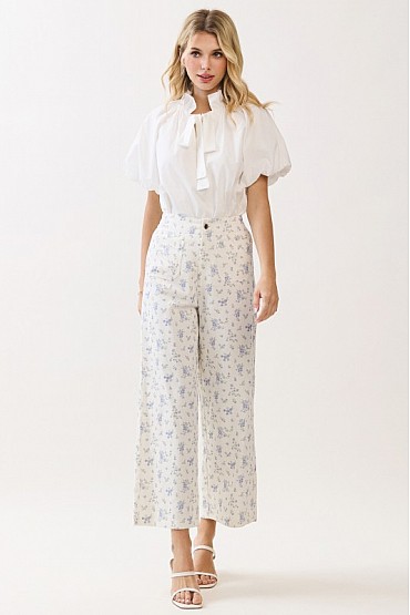 Floral Print Wide-Leg Pants CP52790