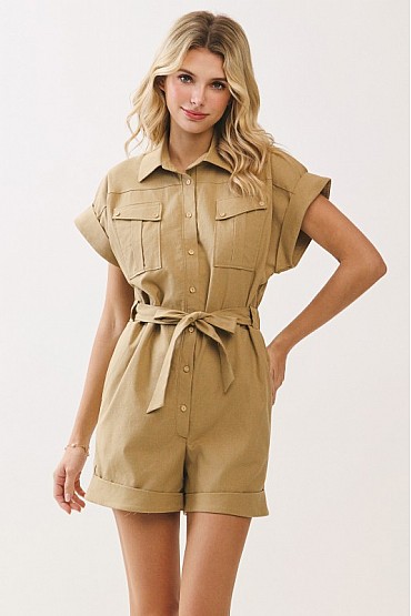 Safari Utility Inspired Romper CR52726