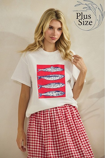 Plus Size Fish Graphic Tee WT52570PL