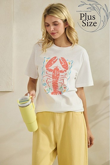 Plus size Lobster Graphic Tee WT52564PL