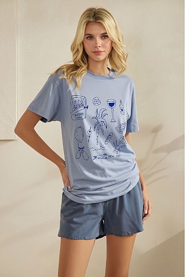 Coastal Print Graphic Tee WT52595